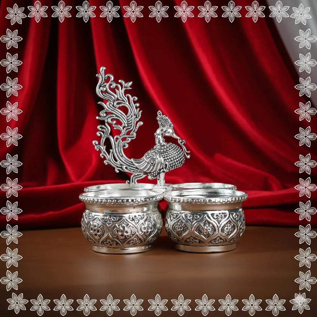 VPH Gift Store Antique Panchawala German Silver for Festivals and Ceremonies