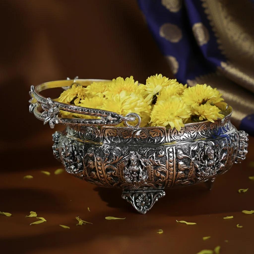 VPH Gift Store German Silver Antique Pula Butta