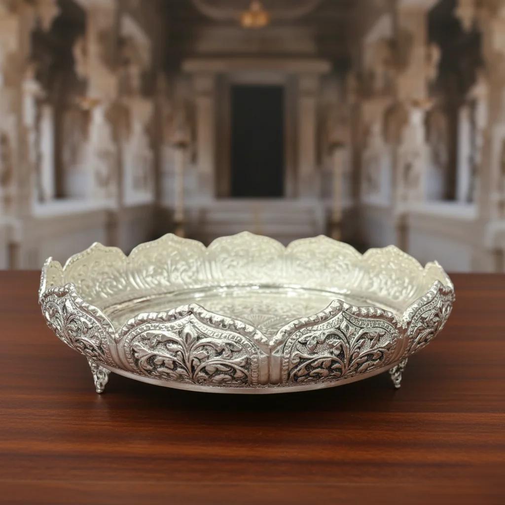 VPH Gift Store Elegant 8 Inch German Silver Antique Plate