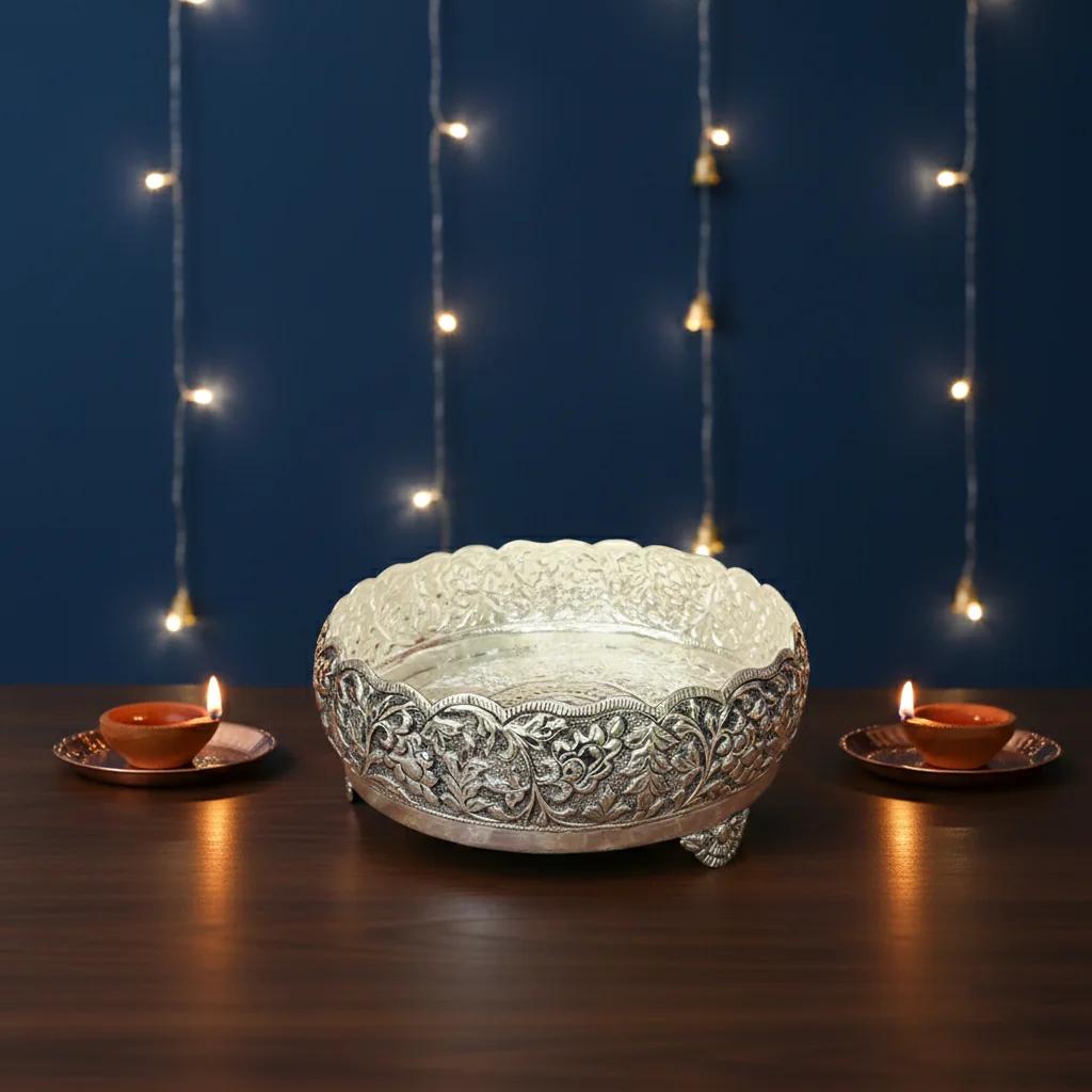 Value Gifts Timeless 8 Inch Antique German Silver Plate for Spiritual Worship