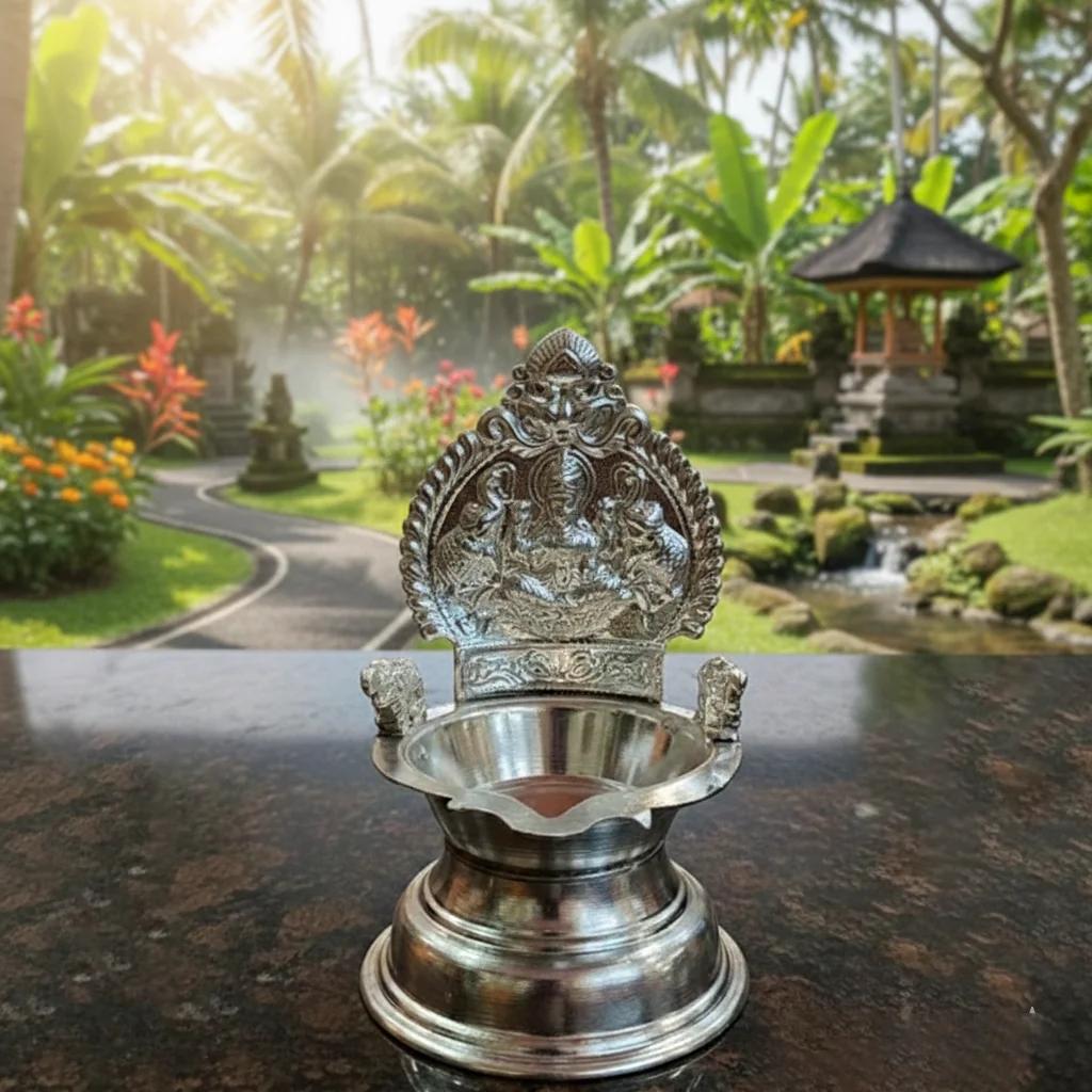 Premium German Silver Pooja Vessel Set Deluxe Edition for Sacred Rituals