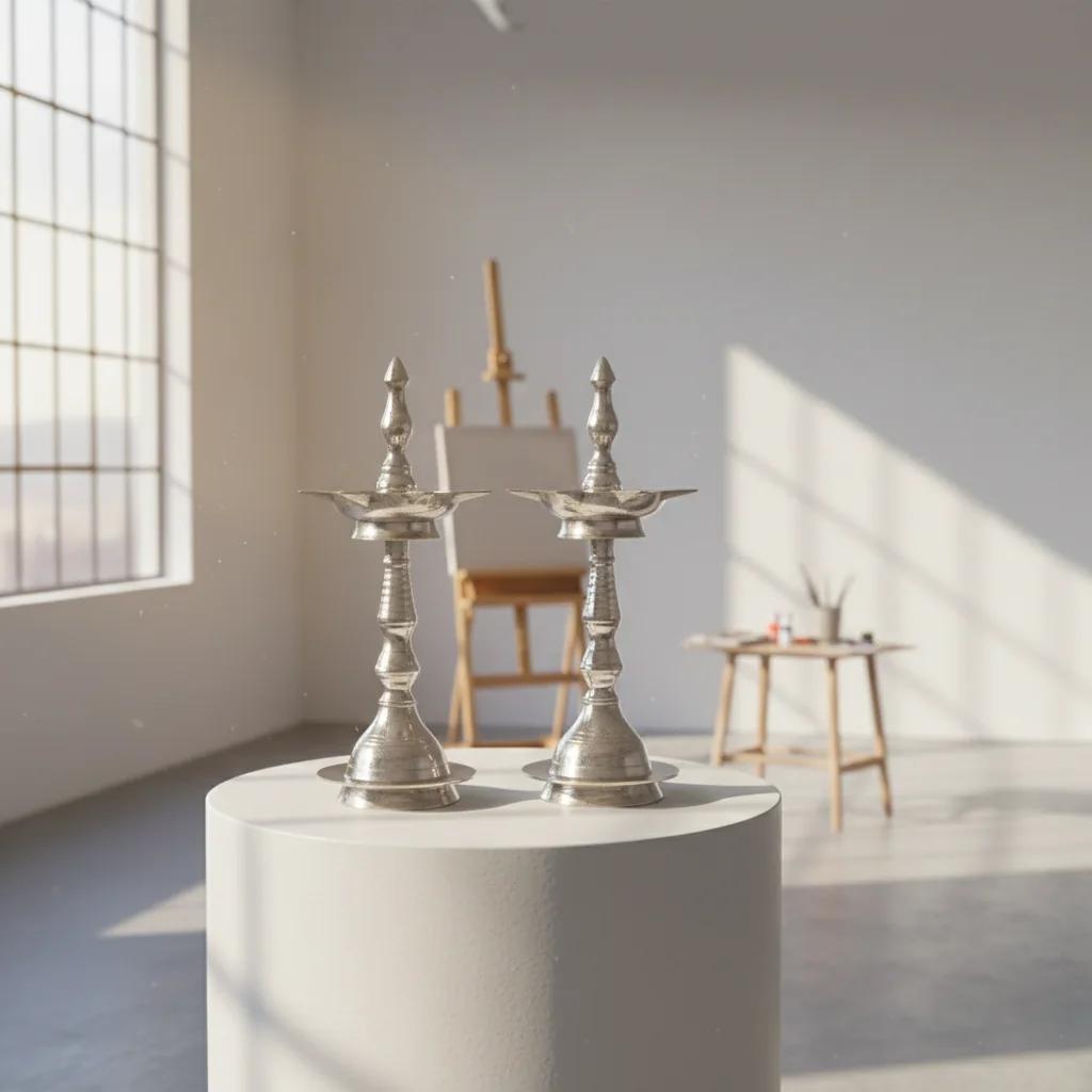 Premium German Silver Kundulu Set for Pooja Ideal for Sacred Rituals