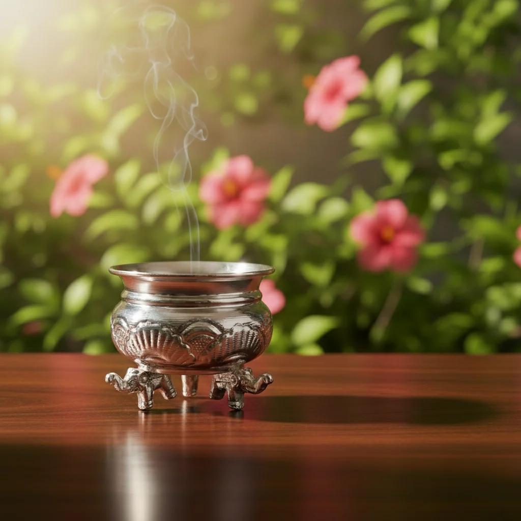 German Silver Pooja Vessel Kit Premium for Daily and Festival Worship