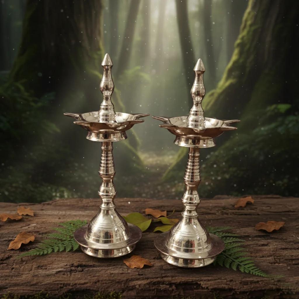 German Silver Kundulu Set for Pooja