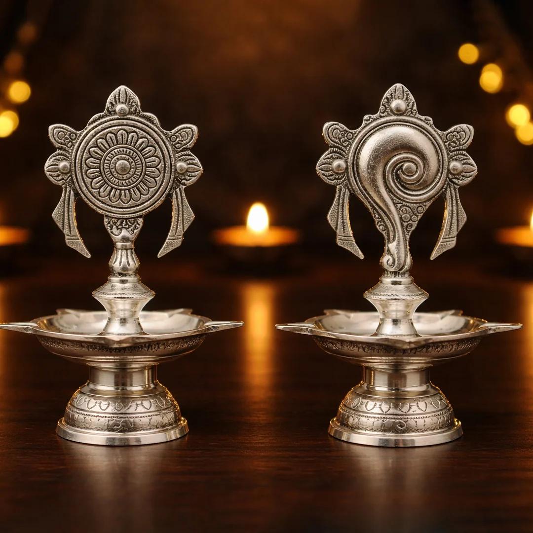 Brass Diya for Aarti Rituals Daily Use