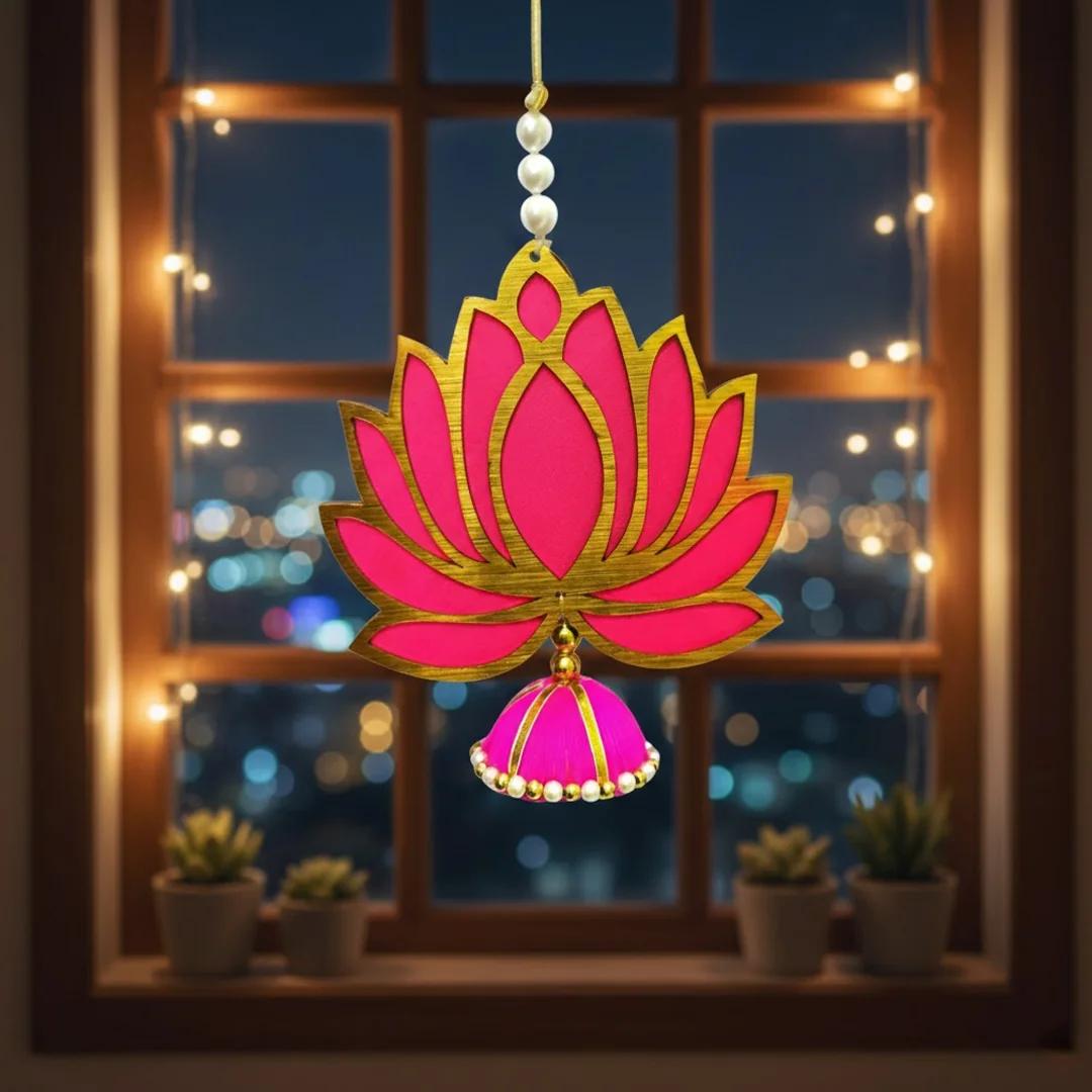 Sri Yagnaa 9-Inch Artificial Lotus Flower for Home Decoration & Pooja