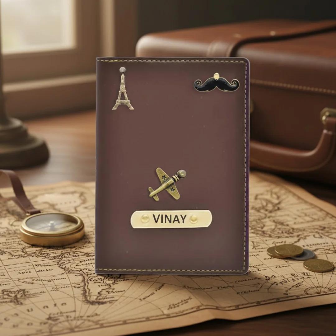 Zpics Brown Passport Covers