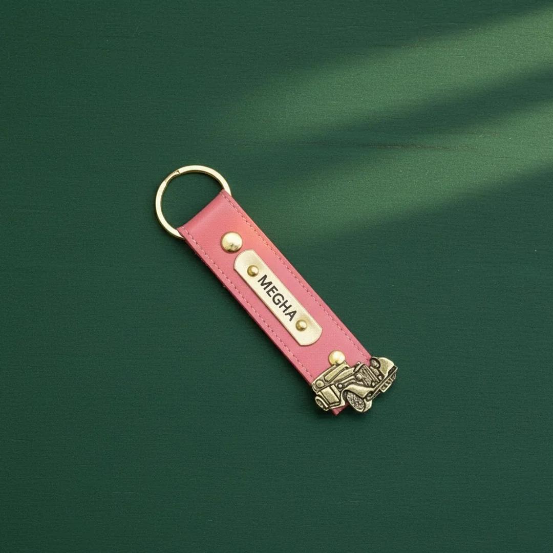 Zpics Leather Keychain - Pink