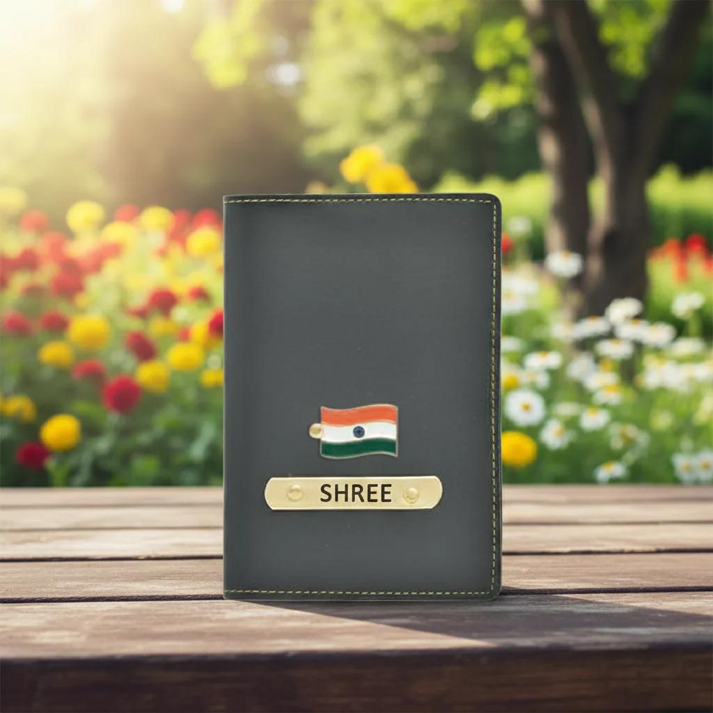 Zpics Passport Holder for Men - Grey