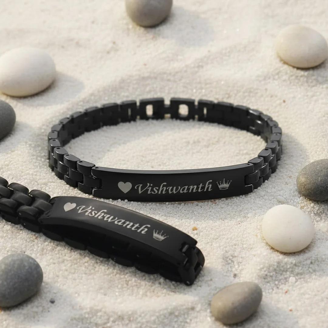 MH Decors Premium Black Bracelet Stylish and Timeless Accessory