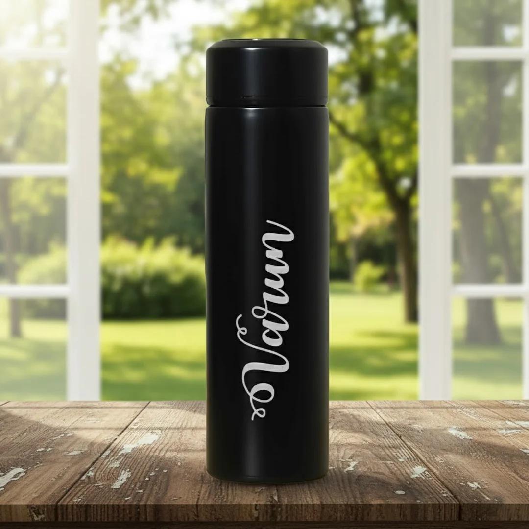 MH Decors Stylish Smart Water Bottle - Black